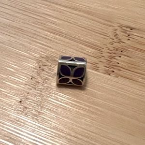 100% Authentic SS pandora Charm w/ purple Enamel 💜(bracelet sold separately)